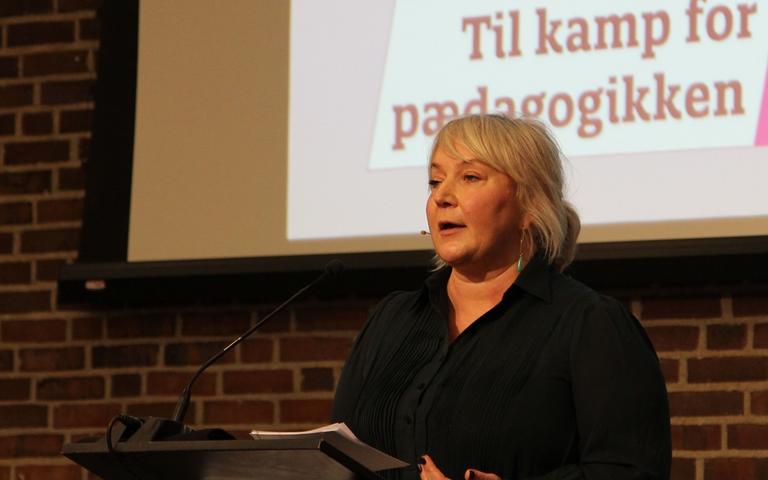 Uddannelses- og forskningsminister Christina Egelund (M) var blandt gæstetalerne ved BUPL's kongres i 2024