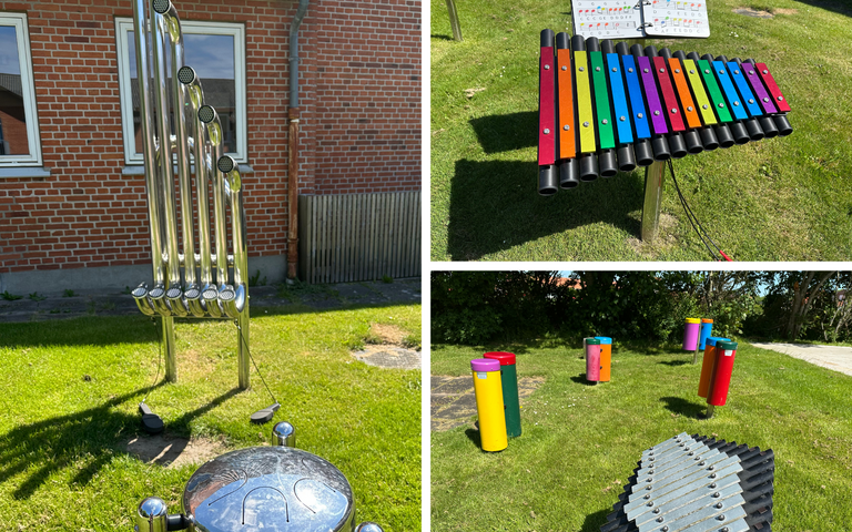Billede af instrumenter udenfor