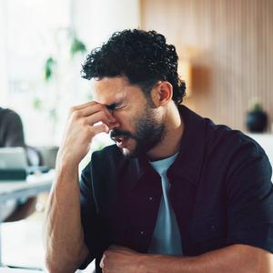 Foto af skuffet mand