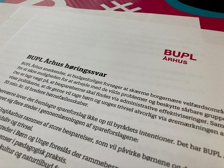 Billede af BUPL Århus høringssvar