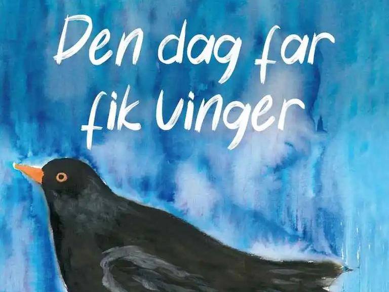 Udsnit af forsiden på bogen 'den dag far fik vinger'