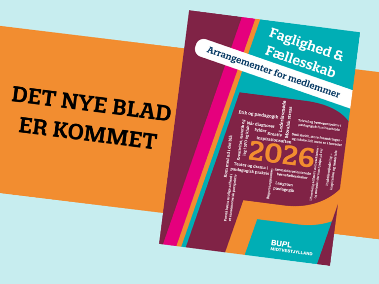 Et billede af Faglighed & Fællesskab 2026 med teksten "Det nye blad er kommet" skrevet ved siden af
