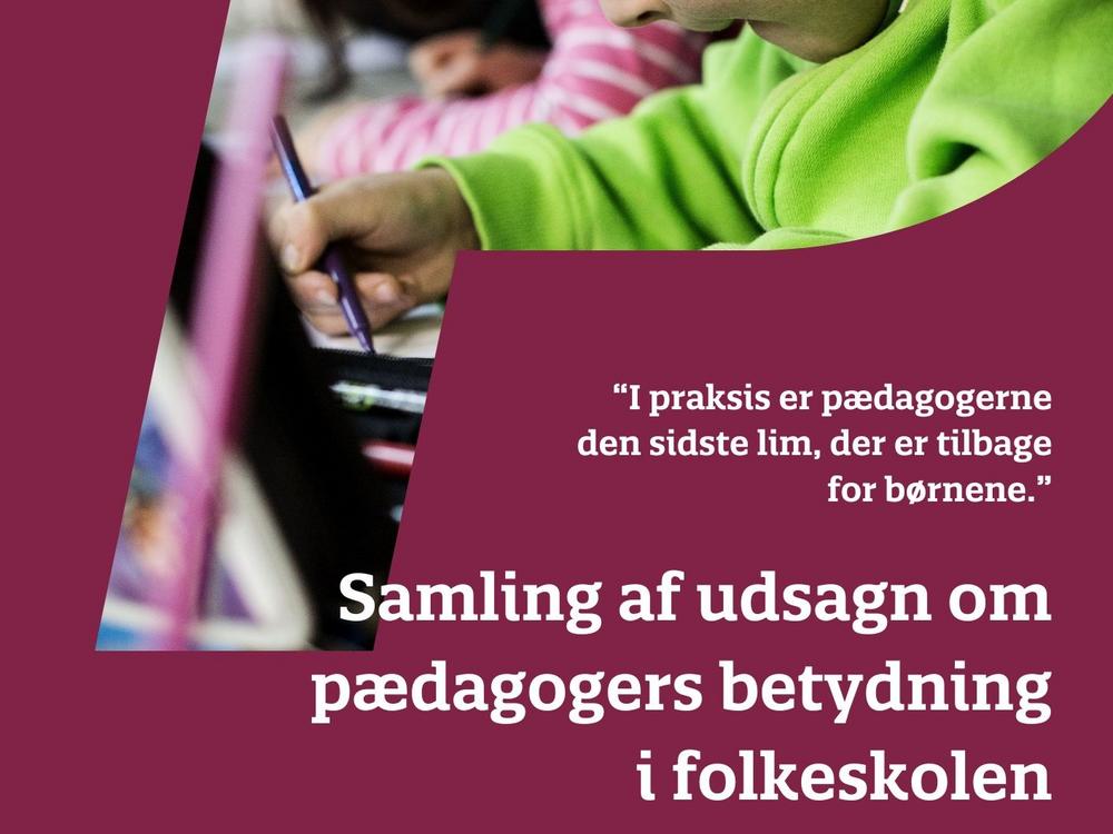 Samling af udsagn om pædagoger i undervisningen