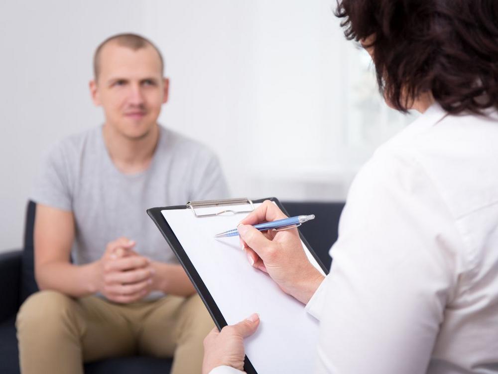 Illustration af mand til jobsamtale