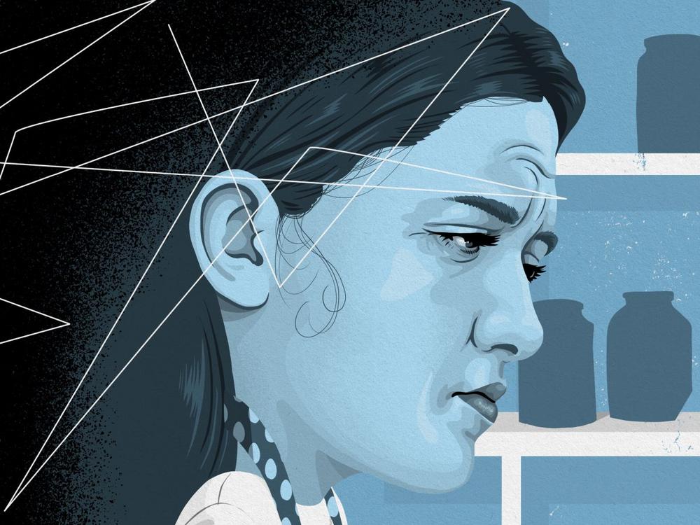 Illustration af pædagog der ser bekymret ud