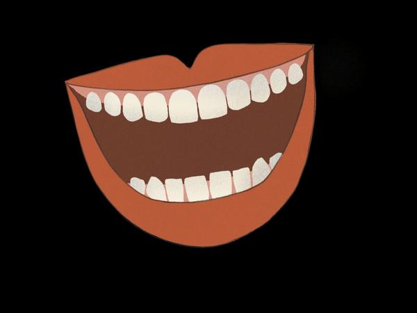 Illustration af smilende mund