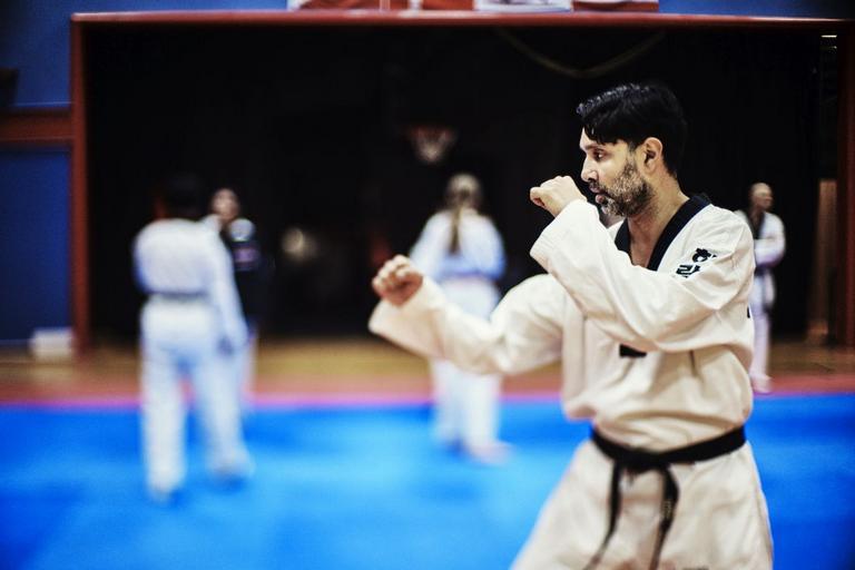 Imran Rashid i taekwondo-dragt
