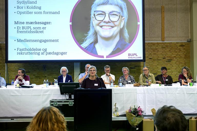 Mette Tolstrup Ringstrøm Andersen holder tale på generalforsamling